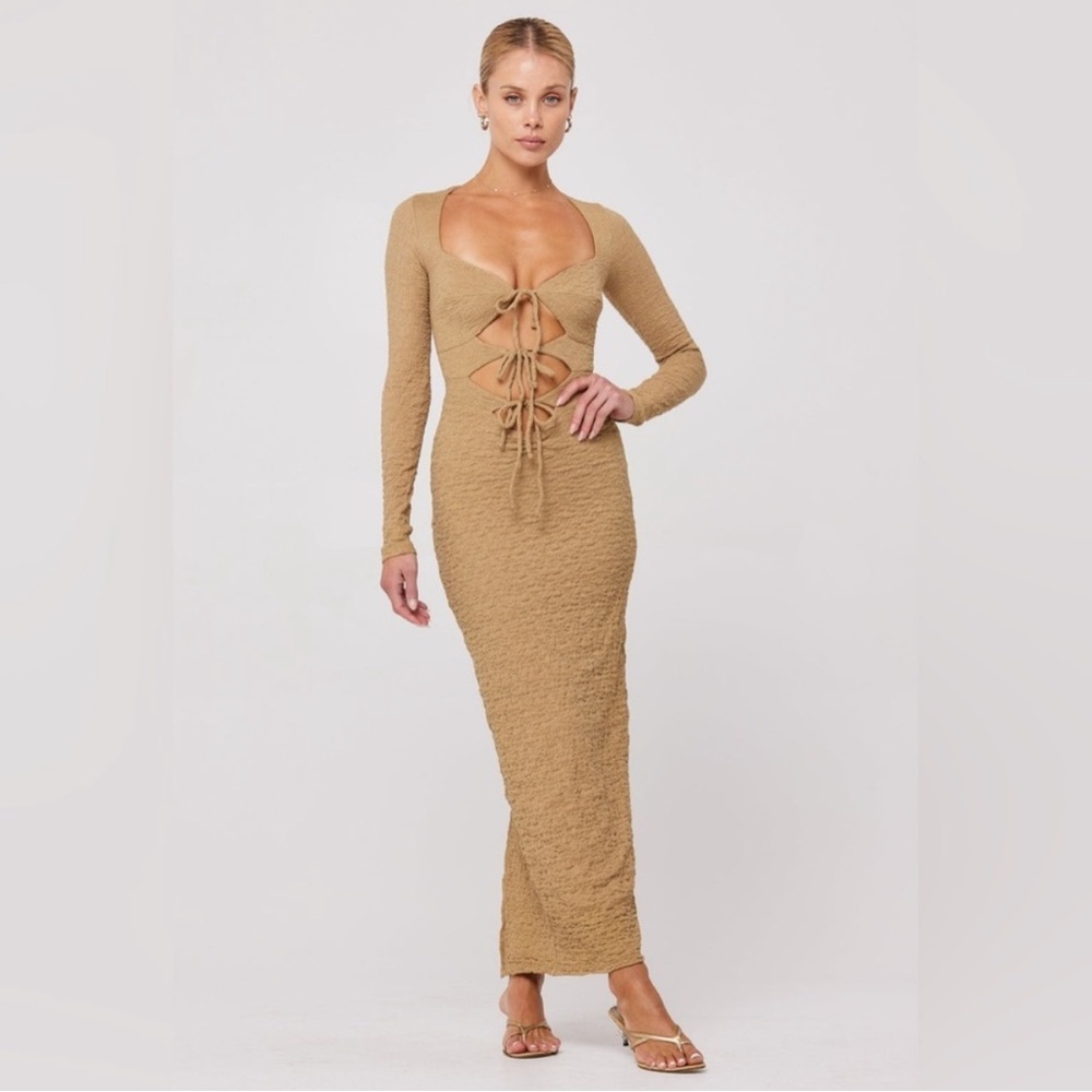 RESA Simone Brown Maxi Dress